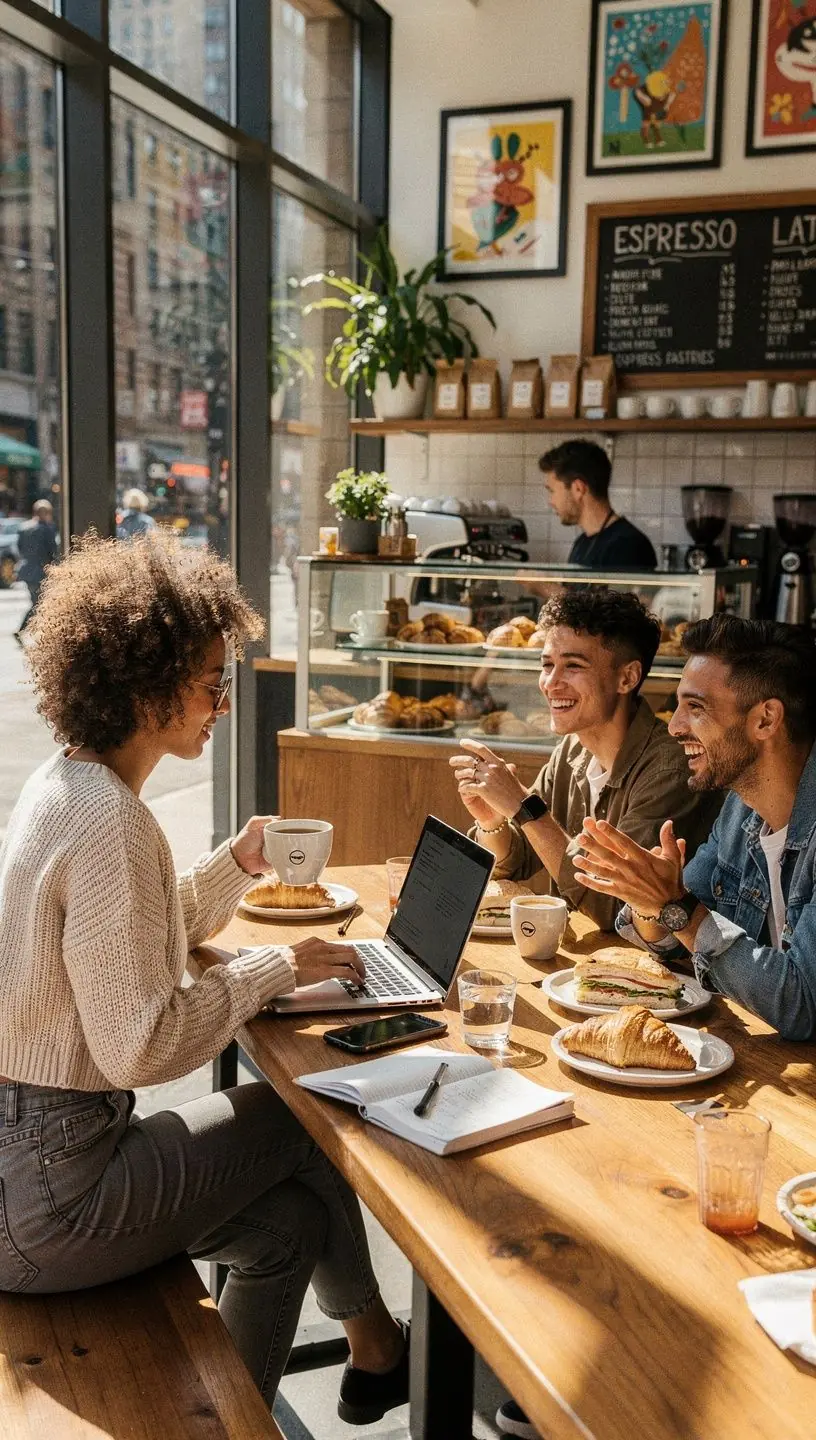 Urban safety technology integration in daily life.